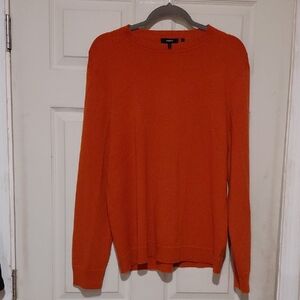 Theory Men's Vibrant Orange Crewneck Sweater